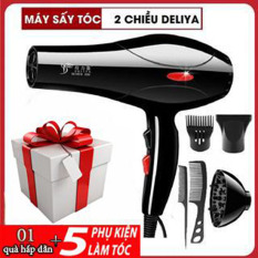 Máy Sấy Tóc Deliya 3 Cấp Độ Nhiệt Công suất 2200W Tích hợp 3 cấp độ gió Thiết kế chuyên nghiệp + Tặng Kèm 5 Món Phụ Kiện – bảo hành 12 tháng)