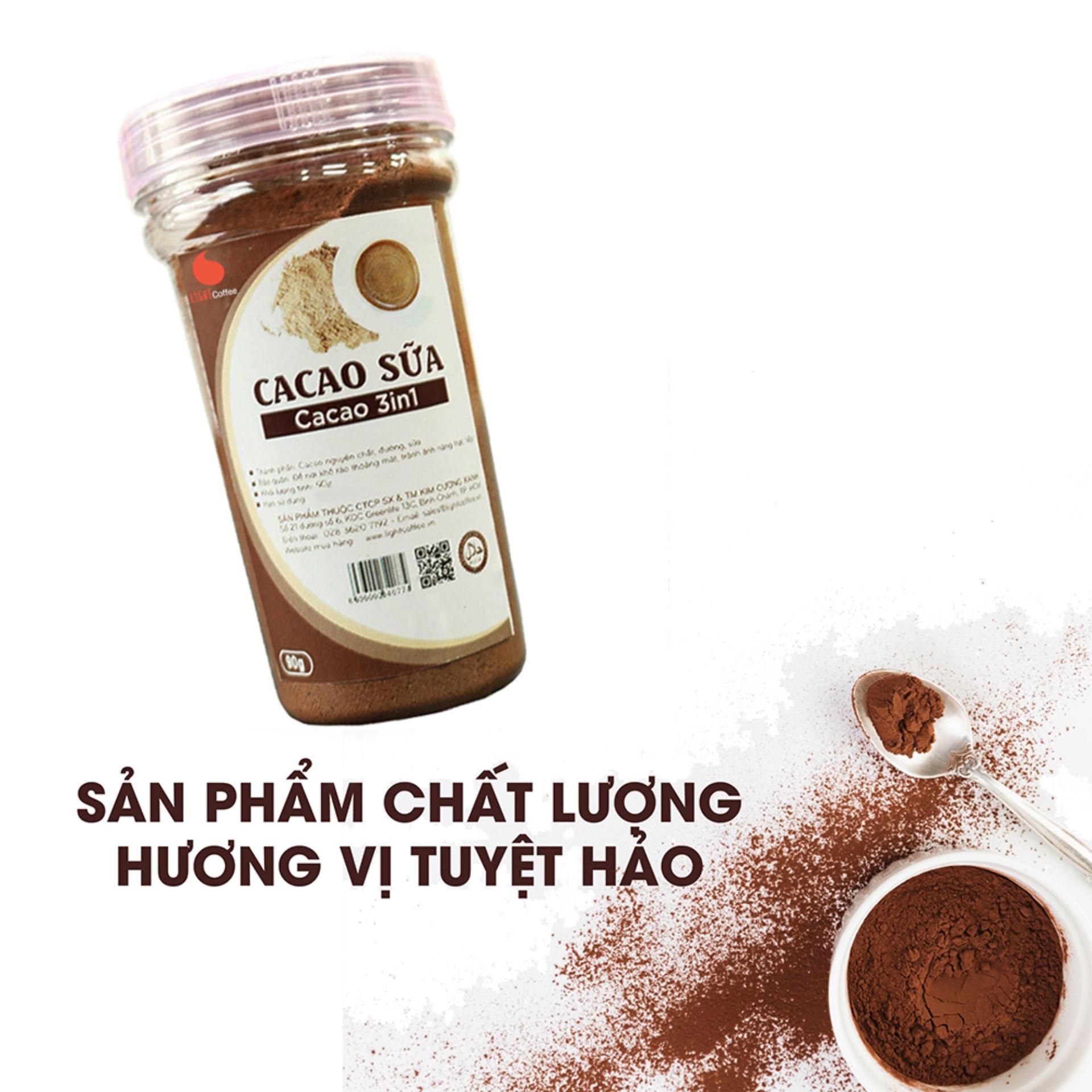 [MUA 2 HŨ TẶNG CÀ PHÊ SỮA] Bột cacao sữa 3in1 , cacao sữa hòa tan cung cấp năng lượng...