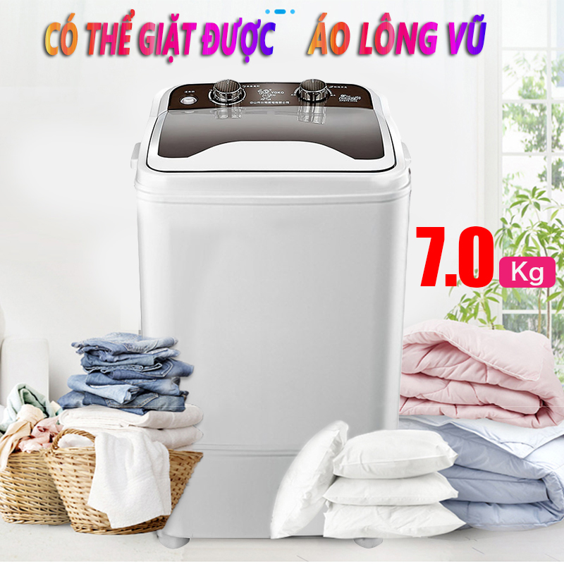 [HCM]Máy giặt mini bán tự động, máy giặt 7kg tiện lợi, dành cho cá nhân, lỗi đổi trong 7 ngày,gia...