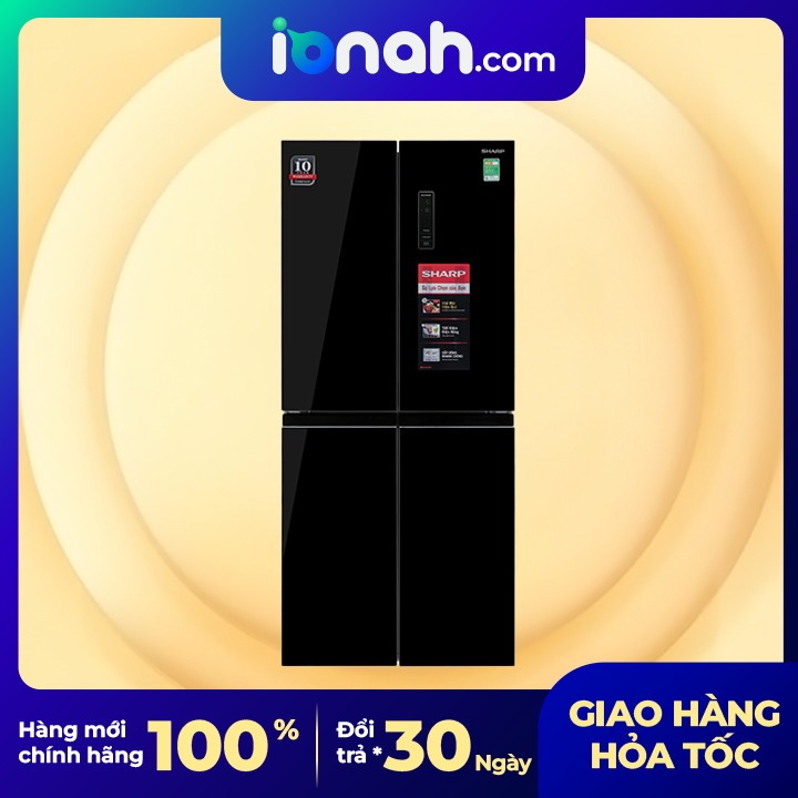 Tủ Lạnh Sharp Inverter 420 Lít SJ-FX420VG-BK 4 Cánh