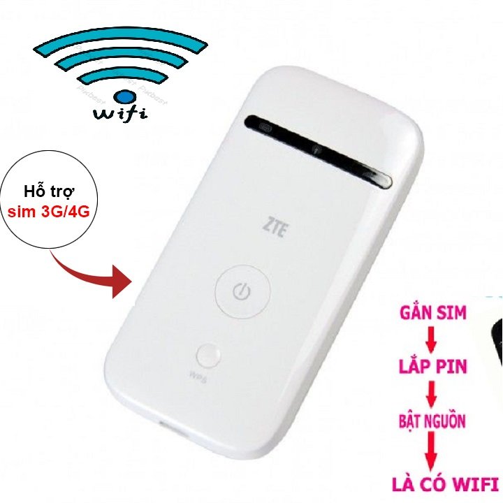 (Hàng Nhập Khẩu) Bộ Phát Wifi 4G Không Dây ZTE MF65 BeBo, Chất Lượng Nhật Bản-