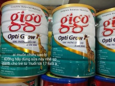 GIGO Opti Grow 900Gr: sữa bột giúp tăng trưởng chiều cao cho trẻ từ 1-17 tuổi