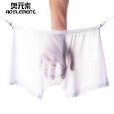 3 Gói Theo Chiếc Mỏng Nhẹ Phần Vải Viscose Nam Quần Lót Thoáng Khí Mùa Hè Lụa Không Hằn Gợi Cảm Trong Suốt Boxer Quần Lót