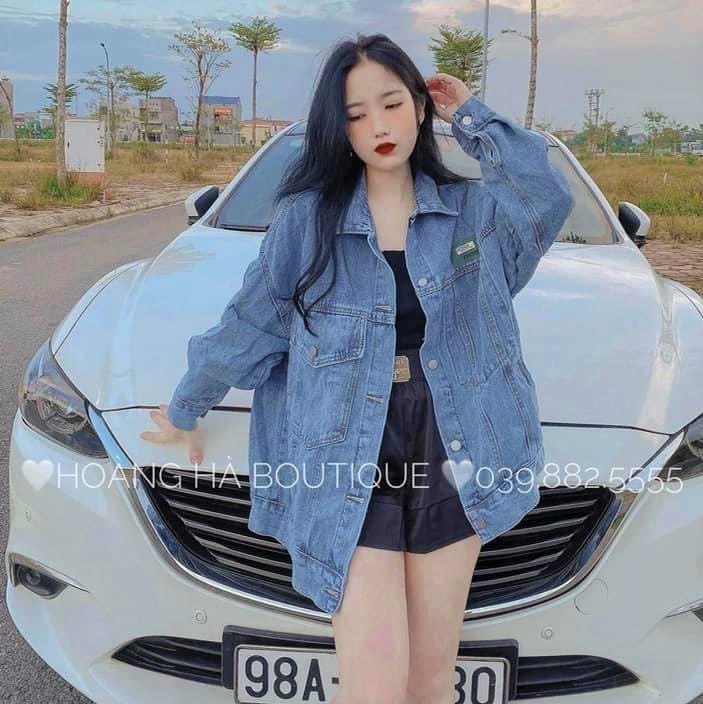 Áo khoác bò unisex Shynstores form rộng vải đẹp freeship