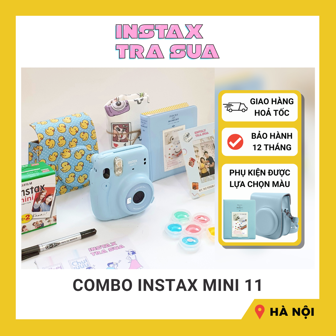 [HN] COMBO INSTAX MINI 11 - Combo máy chụp ảnh lấy liền Fujifilm Instax Mini 11 và phụ kiện -...