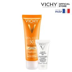 Kem chống nắng có màu ngăn sạm da, giảm thâm nám Vichy Ideal Soleil Anti-Darkspot SPF50 50ml + Tặng Sữa rửa mặt tẩy trang 3in1 15ml