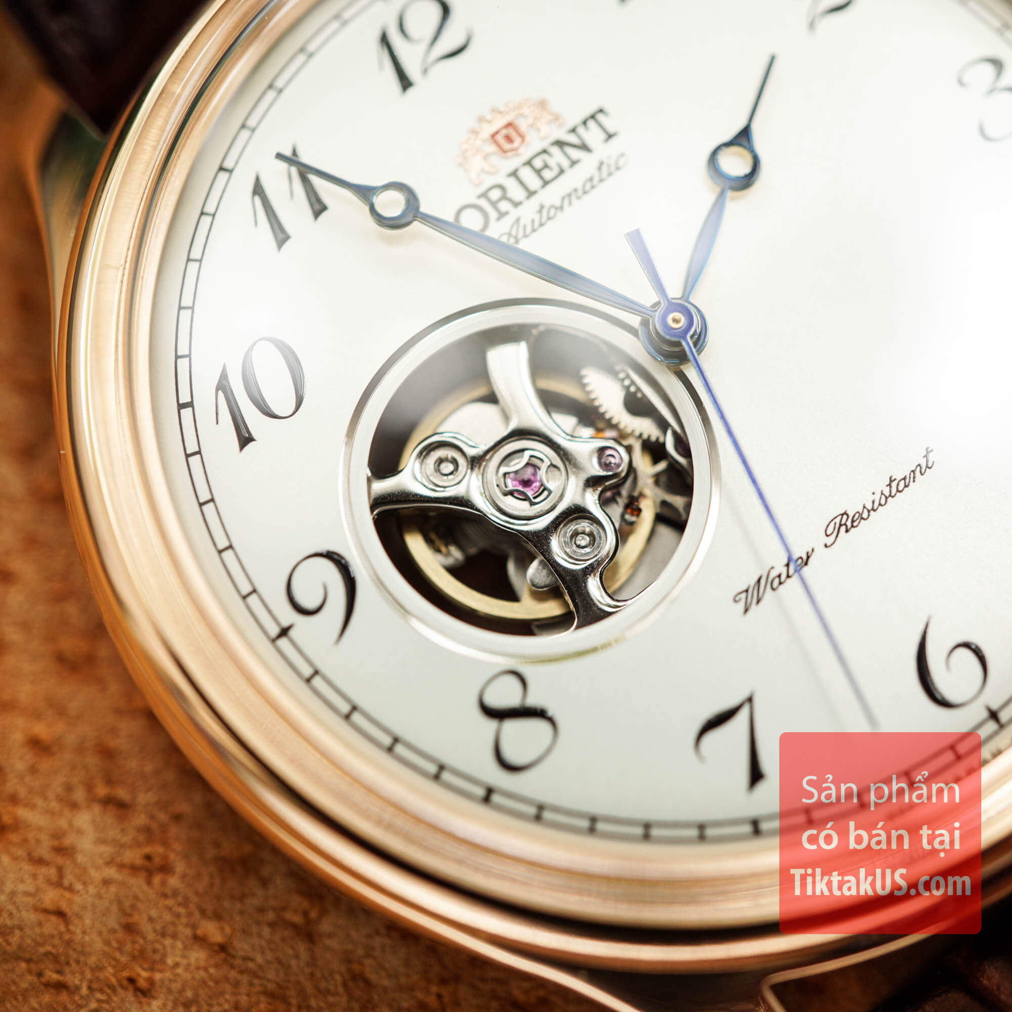 [HCM]Đồng hồ nam dây da classic Orient Caballero gen.2 RA-AG0012S10B ( Rose Gold) kính cong mạ vàng hồng kim xanh...