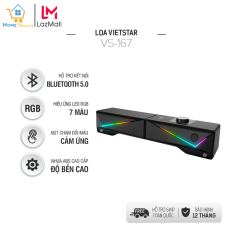 Loa máy tính- Loa Bluetooh để bàn VIET STAR VS167 – Nhựa cứng ABS-Hiệu ứng đèn LED 7 màu hình kim cương đổi màu liên tục- Hỗ trợ kết nối Bluetooh- Tháo rời 2 loa hoặc ráp thành 1 loa dài cực đẹp-Âm thanh 3D- Bảo hành 12 tháng
