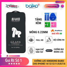 Kính Cường Lực iPhone Kingkong Baiko Cho 14/13/12/11 Mini/Pro/ProMax XsMax/Xs/X 6/6S/7/8/Plus, HD Chống Bụi [CHÍNH HÃNG]