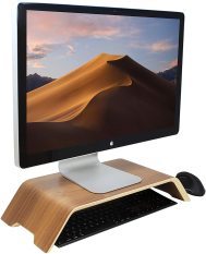 Kệ màn hình máy tính gỗ uốn cong Imac Stand – Veneer Walnut (Bản cao cấp)