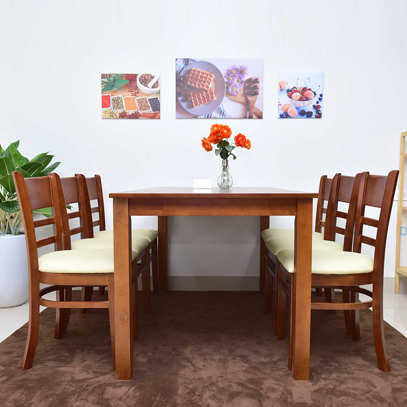 [Freeship][Trả góp 0%] Bộ bàn ăn 6 ghế Ulsan IBIE tùy chọn kích thước, màu sắc