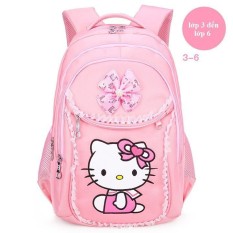 Balo Học Sinh Tiểu Học Cho Bé Gái, Cặp Sách Lớp 1 Kitty Hồng – Hello Kitty Hồng