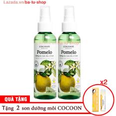 Bộ 2 Chai (TẶNG 2 SON) Xịt Tinh Dầu Bưởi Pomelo Ngăn rụng tóc giúp tóc dài và dày hơn 130ml x 2