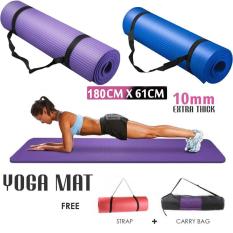 Thảm tập gym, yoga TPE 10mm cao cấp loại 1 tặng túi xịn + dây buộc thảm MINCHAN Sport