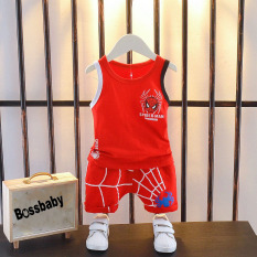 BỘ ĐỒ hinh nhện viền phối màu sát nách mùa hè chó bé 6-26kg Chát liệu vải cotton 100% co giản 4 chiều,thấm hút mồ hôi tốt