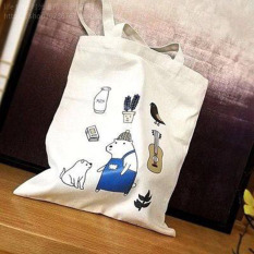 Túi vải tote nữ canvas mềm có khóa miệng đựng sách vở laptop phong cách Hàn Quốc-TALI STORE