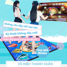 Thảm nhảy audition tại nhà, thảm tập nhảy, thảm chơi game nhảy có dây, kết nối máy tính TV có tay cầm có dây