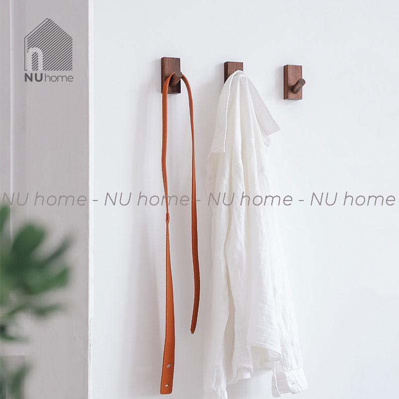 Móc gỗ treo đồ gắn tường hình chữ nhật | nuhome.vn | phong cách Hàn Quốc thiết kế đơn giản...