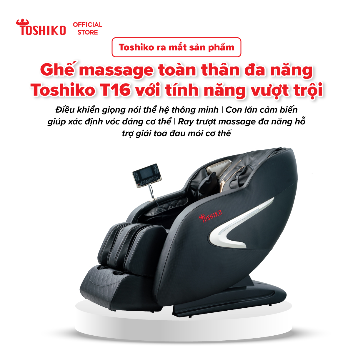 [Trả góp 0% - Lắp đặt tại nhà] Ghế Massage Toàn Đa Năng Toshiko T16 - Sở hữu con lăn...