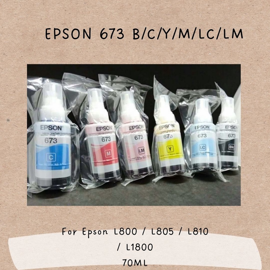 Mực In Phun Màu Cho Máy In Epson L800, L805, L850, L1800 (T673)