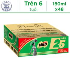 Thùng 48 Hộp Thức Uống Lúa Mạch Uống Liền Nestlé MILO 180ml – Phiên Bản Lốc 8 Đặc Biệt 25 Năm
