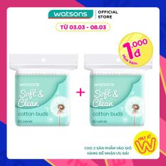 [1000 đ CHO SẢN PHẨM THỨ 2] Tăm Bông Watsons Cotton Buds 80 Que