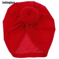 Jettingbuy Màu Trẻ Mới Biết Đi Trẻ Sơ Sinh Em Bé Bông Turban Hôn Mũ Head Bọc Headband Hồng