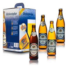 Combo 4 chai Bia Đức Weihenstephan (2 chai Hefe Weissbier – 1 chai Kristall WeissbierHefe – 1 chai HefeWeissbier Dunkel) – Weihenstephan (500ml/ Chai)