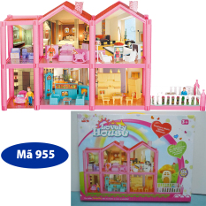 Mô hình nhà búp bê cỡ lớn cho các bé chơi đồ chơi Barbie chất liệu nhựa an toàn cho bé đảm bảo tiêu chuẩn vệ sinh