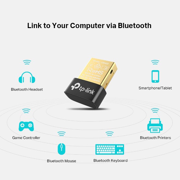 USB Bluetooth 4.0 TP-Link UB400 dùng cho máy tính - Kết nối bluetooth từ máy tính qua loa - Chính...