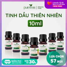 Tinh dầu xông phòng Purevess, tinh dầu thiên nhiên giúp thư giãn và đuổi muỗi, dung tích 10ml