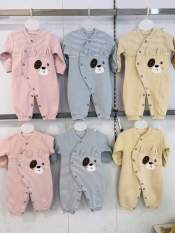 Body liền quần cho bé trai, gái in hình gấu hàng cao cấp mặc thu đông (4-9kg)
