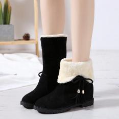 Boot nữ da lộn – Bốt nữ độn đế 3cm – Boot nữ đi được 2 kiểu dáng cổ cao và bẻ cổ – Giày bốt nữ lót lông mùa đông