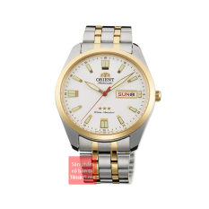 Đồng hồ nam dây thép Orient 3 sao RA-AB0028S19B Automatic Demi vàng Gold size 39mm chống nước 50m