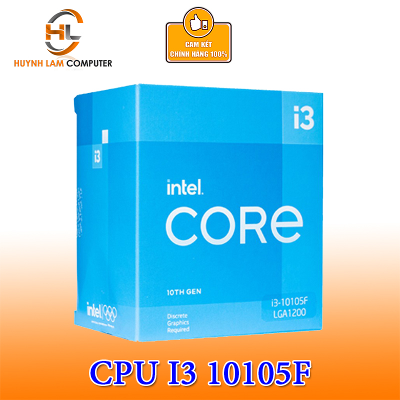 [Trả góp 0%]CPU Intel Core i3 10105F 3.70GHz 4 Nhân 8 Luồng 6MB Cache chính hãng Viễn Sơn Phân Phối