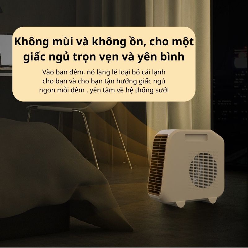 Máy sưởi ấm phòng ngủ cho em bé - máy sưởi ấm mini - máy sưởi ấm mùa đông NFJ008...