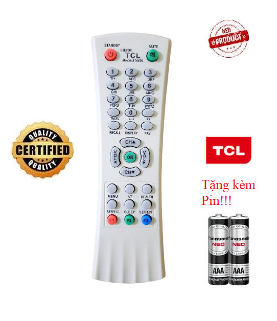 Điều khiển tivi TCL đời cũ – tivi TCL màn hình dày- Hàng Tốt 100% Tặng kèm Pin!!!