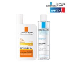 Bộ chống nắng không nhờn rít La Roche-Posay Anthelios XL Fluid Ultra Light 50ml & nước tẩy trang cho da nhạy cảm 50ml