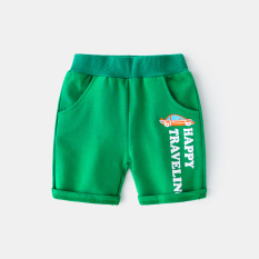 Quần thun bé trai WELLKIDS, quần short cho bé in Happy Travel