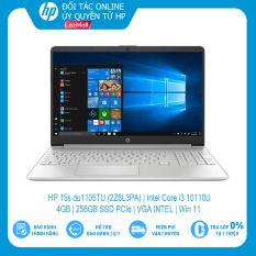 HP 15s du1105TU (2Z6L3PA) | Intel Core i3 10110U | 4GB | 256GB SSD PCIe | VGA INTEL | Win 11 | Hàng mới 100%, Chính Hãng HP Việt Nam