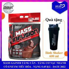 Sữa tăng cân tăng cơ cao cấp Mass Infusion của Nutrex có enzym tiêu hóa tăng hấp thu, xây dựng và phát triển cơ bắp nhanh bịch lớn 5.45 kg