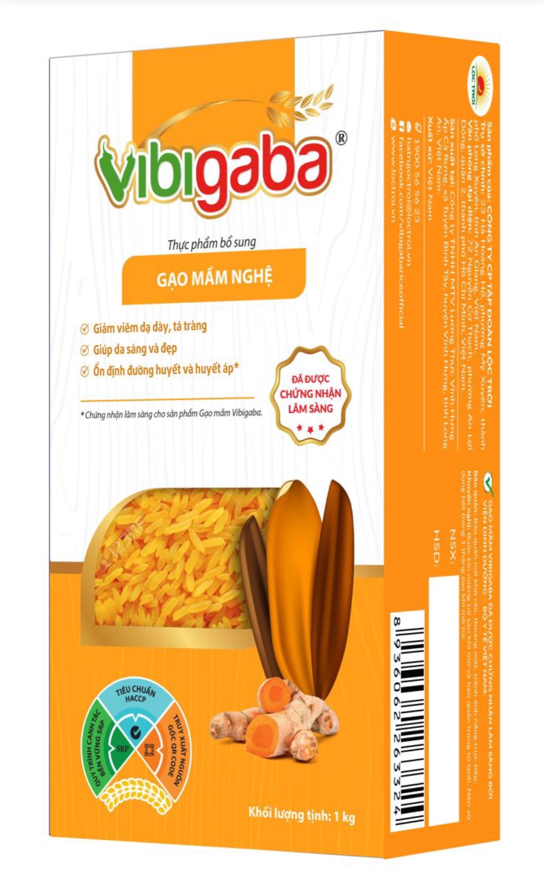 Gạo mầm Vibigaba Nghệ - Hạt Ngọc Trời