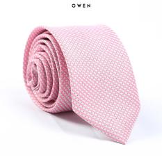 Cravat Owen màu hồng sọc xéo 6cm CAV91157