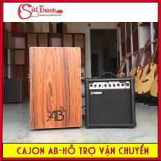 Trống cajon AB có lắp EQ chơi với loa biểu diễn độc tấu, đệm đàn ghita trong biểu diễn, quán cafe, sân khấu – Bảo hành 1 năm