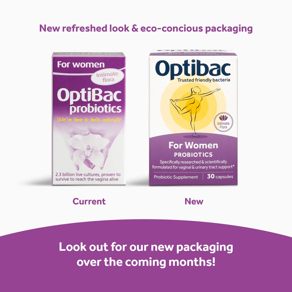 Men vi sinh Optibac tím Optibac Probiotics For Women, UK Anh Quốc (30v/90 viên) giảm vie^m phụ khoa cho phụ...