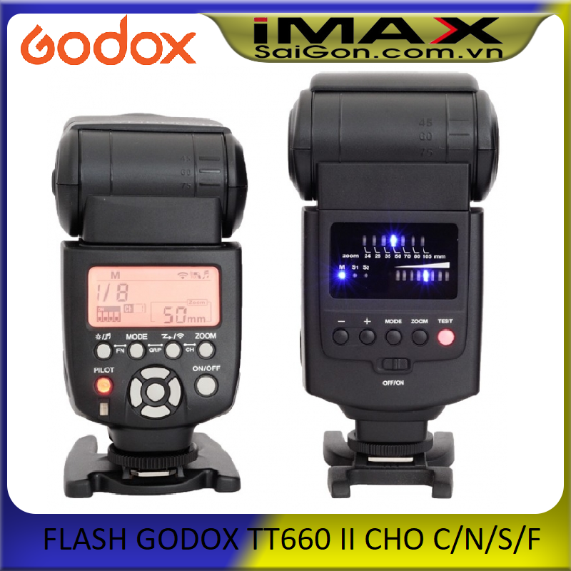 Đèn Flash Godox TT660 II cho Canon/ Nikon/ Sony/ Fuji