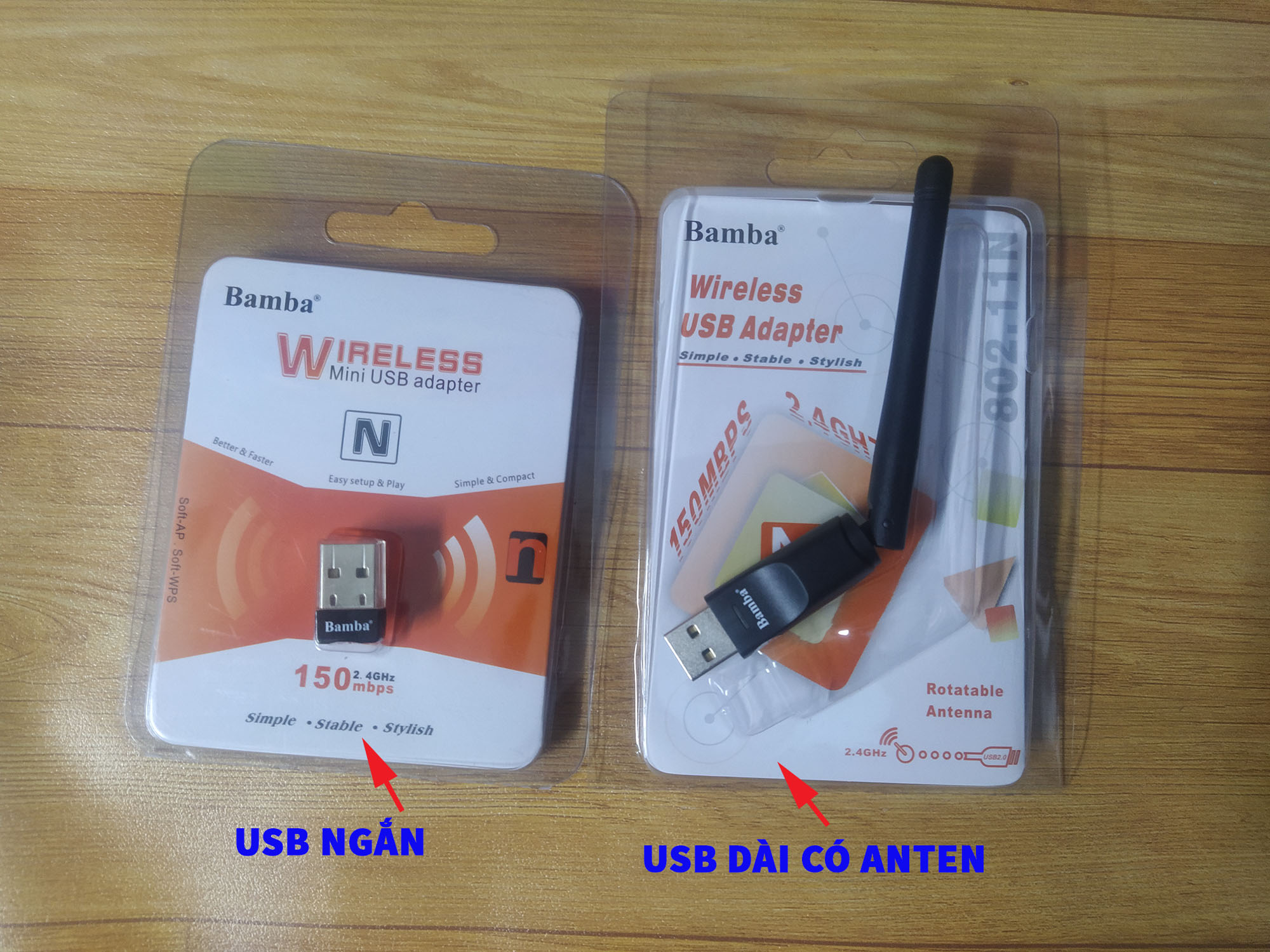 USB Wifi Bamba Cao Cấp thu Wifi 802.11n Cho Máy Bàn, Laptop tốc độ cao (150Mbps) có hỗ trợ cài...