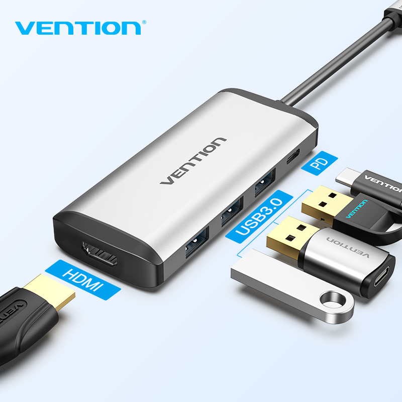 Vention USB C HUB Type C to HDMI USB C Dock Station Splitter SD TF slot RJ45 VGA for MacBook...