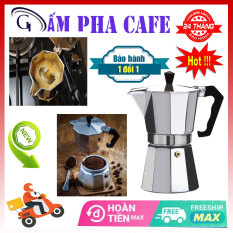 Bình pha cà phê Moka Pot 6 tách 300ml bằng Nhôm cao cấp GIÁ RẺ, máy pha cà phê (cafe), ấm pha cà phê chuyên dụng tiện lợi hơn