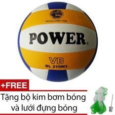 Quả bóng chuyền Động Lực DL210 M3 + Tặng bộ kim bơm bóng và lưới đựng bóng